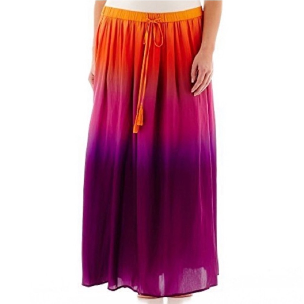 Stylus ombré float maxi skirt
